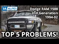 Top 5 Problems Dodge Ram Truck 2nd Generation 1994-02