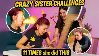 My Sister Destroyed My Art 11 Times in a Row for 11 Crazy Challenges 😱