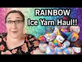RAINBOW ICE YARN HAUL Unboxing Review Yarn Nut vs Ice Yarn Comparison Which is cheaper