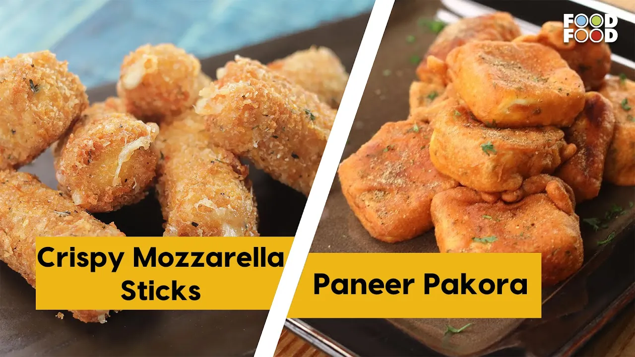 Spicy and Crispy Mozzarella sticks & Paneer pakora           