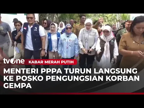 Menteri PPPA Tinjau Posko Pengungsian Korban Gempa di Labuan Bajo