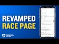 Revamped Race Page on FanDuel Racing