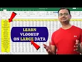 How to apply VLOOKUP on Large Big Data in Excel Hindi
