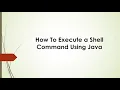 This is How to Execute a Shell Command using Java