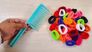 Look guys, I made two beautiful and unique craft ideas using a comb and a rubber band