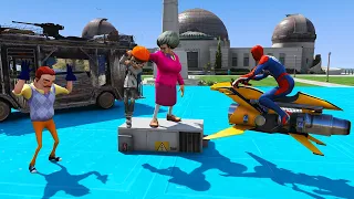 Scary Teacher 3D - Miss T vs Nick & Spider-Man! The Disturbance City Showdown - Game Animation