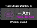 You Don't Know What Love Is - a backing track with Intro + Lyrics in Am (Female) - Jazz Sing-Along