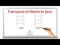 How to print the transpose of a matrix in java