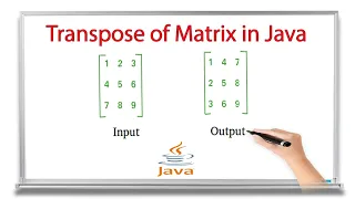 How to print the transpose of a matrix in java