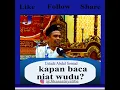 Lagu kapan baca niat wudhu? Ustadz Abdul Somad Lc MA