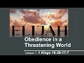Elijah Bible Study Lesson 1