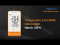 Elitech GSP-6 Temperature and Humidity Data Logger with External Sensors