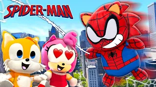 SPIDERMAN SONIC!! - Sonic & Amy Plush Squad