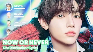 zerobaseone now or never line distribution lyrics karaoke patreon requested