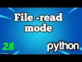 File Read modes in python Bangla