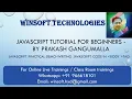 Writing Java Scriptcode in body tag - Javascript Practical demo by Prakash Gangumalla
