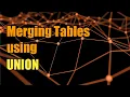 How to merge two tables without any repetition in