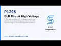 P1298 ELD Circuit High Voltage 2010-2017 Honda Accord 2 4 Gas
