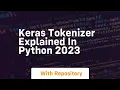Keras tokenizer explained in python 2023
