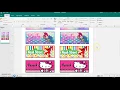 Template for 4 pack crayon box Labels diy tutorial publisher microsoft