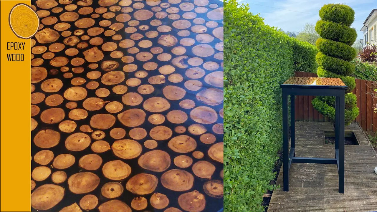 How to make a Bar Table from Wood Slices and Epoxy Resin? 🌿