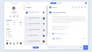 Responsive CSS GRID Task Manager UI Responsive Layout Using CSS GRID CSS GRID Tutorial HTML CSS