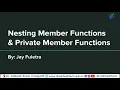 Nesting Member Functions Private Member Functions Lecture 13 in Gujarati By Jay Fuletra