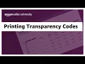 Printing Transparency Codes