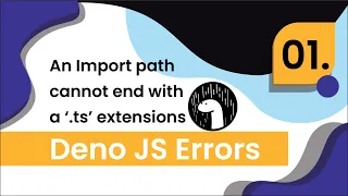 Deno JS Errors An import path cannot end with a ts extensions SOLVED