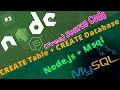Creating Tables in MySQL from Node js - MySQL Node js MySQL Create Database node js tutorial