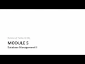 Module 5 - Introduction Database Management II