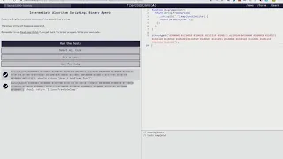 Intermediate Algorithm Scripting Binary Agents