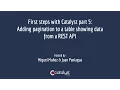First steps with Catalyst 5 Adding pagination to a table showing data from a REST API
