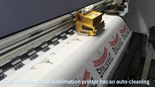 Batch production look at 2-head sublimation printer