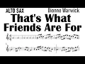 Download Lagu That's What Friends Are For Alto Sax Sheet Music Backing Track Play Along Partitura