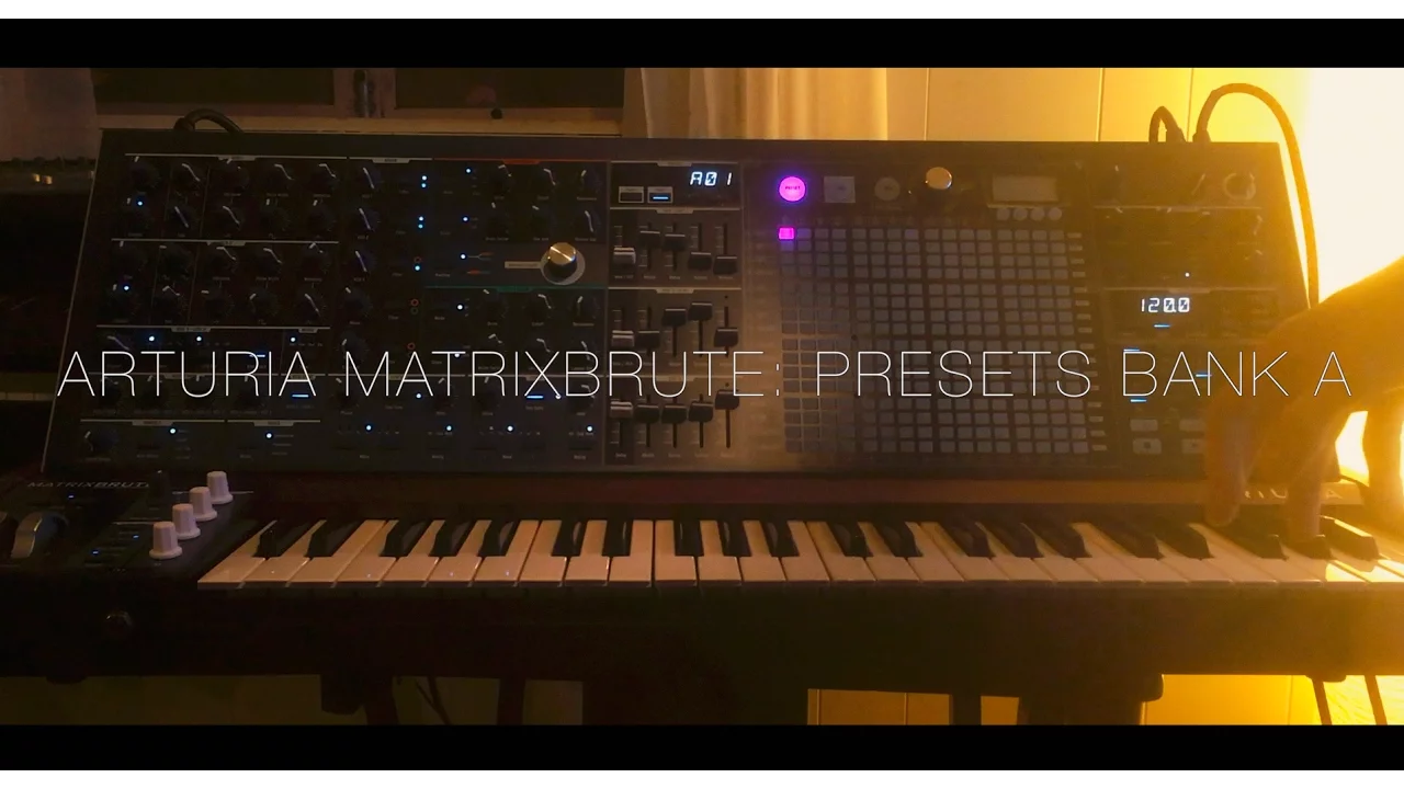 Arturia MatrixBrute Presets Bank A (1-16)