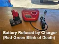 Repairing M12 Battery battery pack Charger Gives Red Green Blinking Error