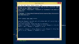 Simple Card Game in Python