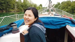 A Typical Day Cruising The French Canals On a Converted Sailboat | Wildlings Sailing