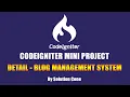 Codeigniter Mini Project - Detail