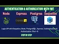 Login API with Sequelize Node PostgreSQL Express Authentication Authorization Part-4