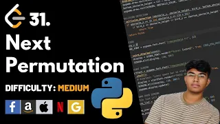 Next Permutation Leet code 31 Theory explained Python code