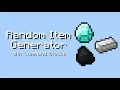 Random Item Generator with Command Blocks -