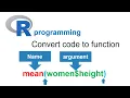 How to write functions in R programming convert code to function