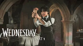 بنت غريبه بتحارب وحوش وسحره عشان تعرف ازاي هينتهي العالم بسببها ملخص مسلسل Wednesday الجزء الاول 