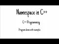 Namespace in C C Programming