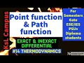 Point function Path function Exact Inexact differential