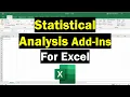 Statistical Analysis Add-Ins For Excel Completely Free