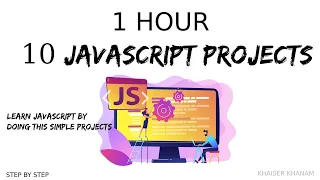 10 JAVASCRIPT PROJECTS in 1 hour HTML CSS SIMPLE BEGINNER LEVEL