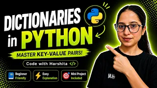 Python Dictionaries Tutorial for Beginners Easy Explanation Mini Project